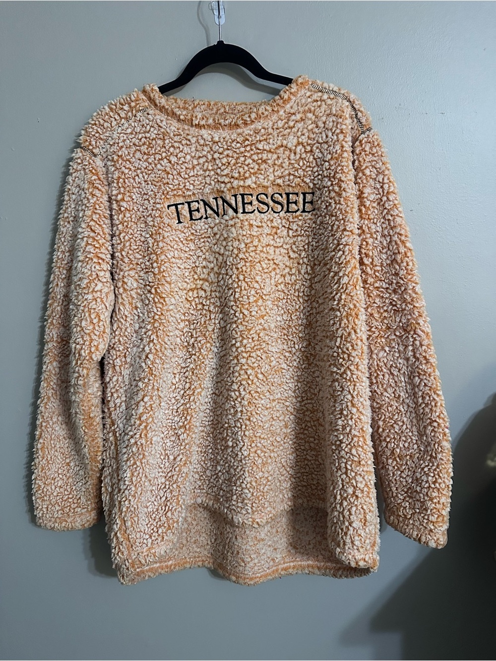J. America XXL Sherpa Pullover - Peach Cream